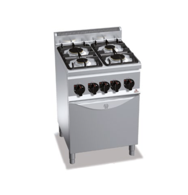 Cucina 4 fuochi a Gas con Forno serie 600 berto's