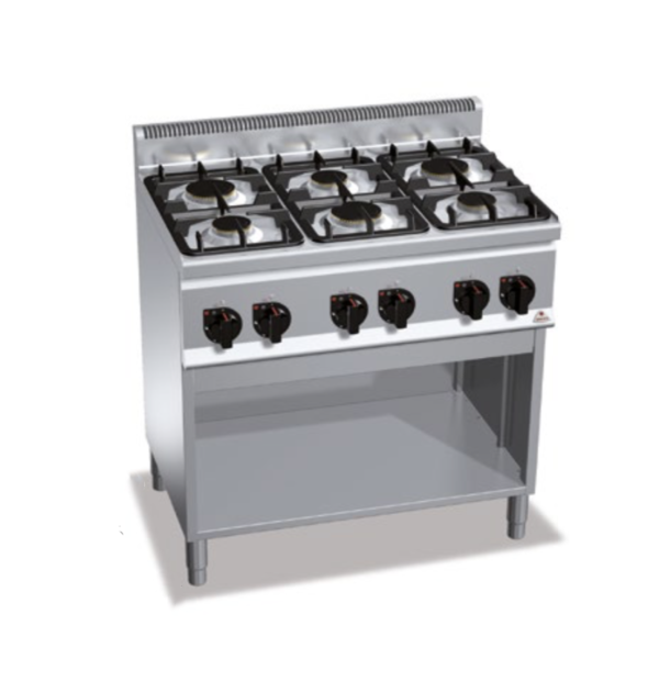 cucina 6 fuochi a gas serie 600 berto's